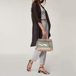 Pre Owned حقيبة ساتشل فورلا كاندي جلد ومطاط أخضر مينت/بيج