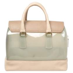 Pre Owned حقيبة ساتشل فورلا كاندي جلد ومطاط أخضر مينت/بيج