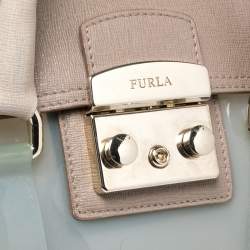 Pre Owned حقيبة ساتشل فورلا كاندي جلد ومطاط أخضر مينت/بيج