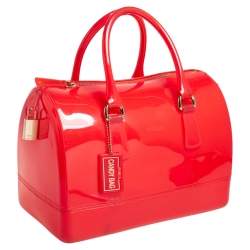 مملوكة مسبقًا حقيبة ساتشل فورلا كاندي متوسطة مطاط أحمر