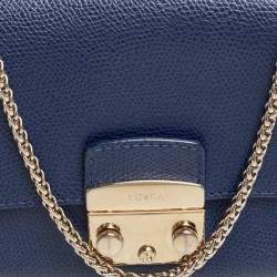 Pre Owned حقيبة كتف فورلا ميتروبوليس جلد أزرق صغيرة