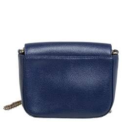 Pre Owned حقيبة كتف فورلا ميتروبوليس جلد أزرق صغيرة