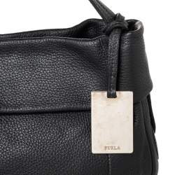 Furla Black Leather Hobo