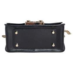 مملوكة مسبقًا حقيبة كروس فورلا ميني متروبوليس جلد أسود بسلسلة