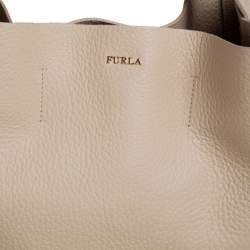 Pre Owned Furla Beige Leather Medium Capriccio Hobo