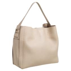 Pre Owned Furla Beige Leather Medium Capriccio Hobo