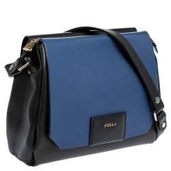 Pre Owned Furla Tri Color Leather Meridienne Shoulder Bag