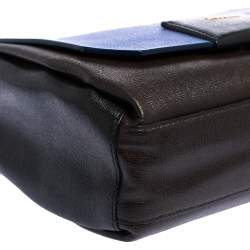 Pre Owned Furla Tri Color Leather Meridienne Shoulder Bag