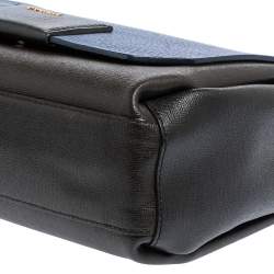 Pre Owned Furla Tri Color Leather Meridienne Shoulder Bag