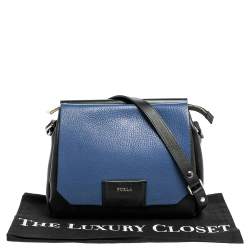 Pre Owned Furla Tri Color Leather Meridienne Shoulder Bag