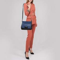 Pre Owned Furla Tri Color Leather Meridienne Shoulder Bag