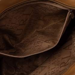 Pre Owned Furla Tan Leather Top Zip Tote