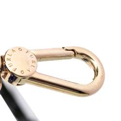 Pre Owned Furla Blue Rubber and Croc Embossed Leather Medium Candy Satchel