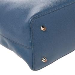 Pre Owned Furla Blue Leather Tessa Tote