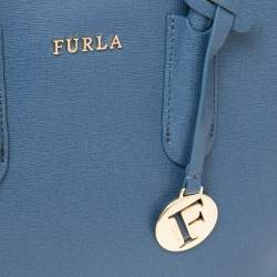 Pre Owned Furla Blue Leather Tessa Tote