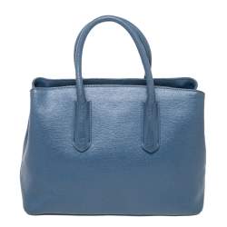 Pre Owned Furla Blue Leather Tessa Tote