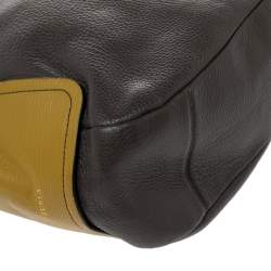 Furla Two Tone Brown Leather Top Zip Hobo
