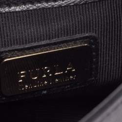 Pre Owned Furla Black Leather Mini Metropolis Top Handle Bag