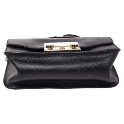 Pre Owned Furla Black Leather Mini Metropolis Top Handle Bag