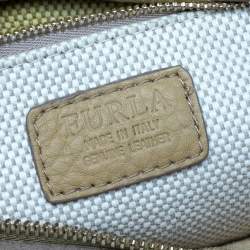 Pre Owned Furla Yellow Leather Piper Top Handle Bag