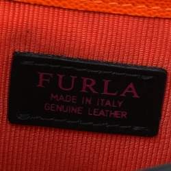 Pre Owned حقيبة كتف فورلا ميمي جلد برتقالي