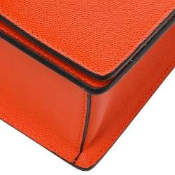 Pre Owned حقيبة كتف فورلا ميمي جلد برتقالي