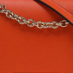 Pre Owned حقيبة كتف فورلا ميمي جلد برتقالي
