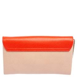 Pre Owned Furla Multicolor Leather Metropolis Chain Clutch