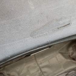 Pre Owned Furla Greyish Green Leather Mini Metropolis Chain Crossbody Bag