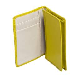 Pre Owned Furla Lime Green Leather Bifold Card Holder