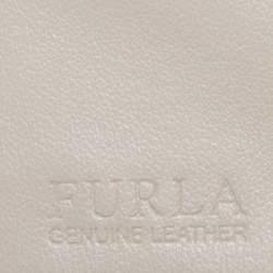 Pre Owned Furla Lime Green Leather Bifold Card Holder