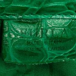 Pre Owned حقيبة يد توتس فورلا ديفايد أيت جلد نقشة التمساح أخضر