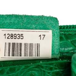 Pre Owned حقيبة يد توتس فورلا ديفايد أيت جلد نقشة التمساح أخضر