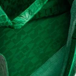 Pre Owned حقيبة يد توتس فورلا ديفايد أيت جلد نقشة التمساح أخضر