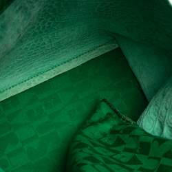 Pre Owned حقيبة يد توتس فورلا ديفايد أيت جلد نقشة التمساح أخضر