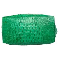 Pre Owned حقيبة يد توتس فورلا ديفايد أيت جلد نقشة التمساح أخضر