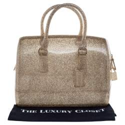 Pre Owned حقيبة ساتشل  فورلا كاندي مطاط غليتر ذهبي