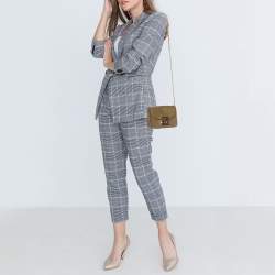 مملوكة مسبقًا حقيبة كروس فورلا ميني متروبوليس جلد أخضر كاكي بسلسلة