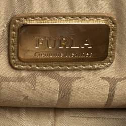 Furla Gold Leather Mini Metropolis Chain Crossbody Bag