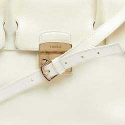 Pre Owned Furla Cream Leather Metropolis Tote