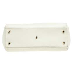 Pre Owned Furla Cream Leather Metropolis Tote