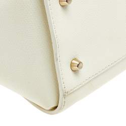 Pre Owned Furla Cream Leather Metropolis Tote