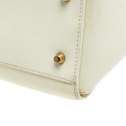 Pre Owned Furla Cream Leather Metropolis Tote