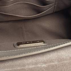 Pre Owned Furla Grey Leather Julia Studded Crossbody Bag