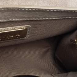 Pre Owned Furla Grey Leather Julia Studded Crossbody Bag