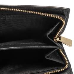 Pre Owned Furla Black Leather Tri Fold Wallet