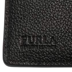 Pre Owned Furla Black Leather Tri Fold Wallet