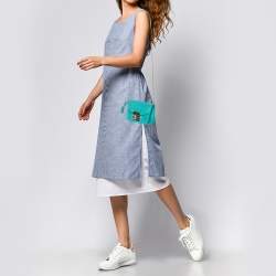 Pre Owned حقيبة كروس فورلا ميتروبوليس جلد تركواز