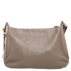 مملوكة مسبقًا حقيبة كروس فورلا جلد بيج داكن محبب بجيب أمامي