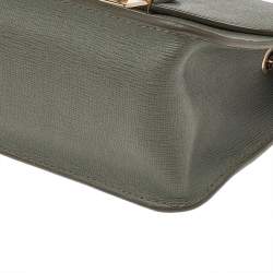 Pre Owned Furla Grey Leather Metropolis Crossbody Bag